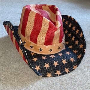 Goldcoast Sunwear Blue and Tan Hat with Stars